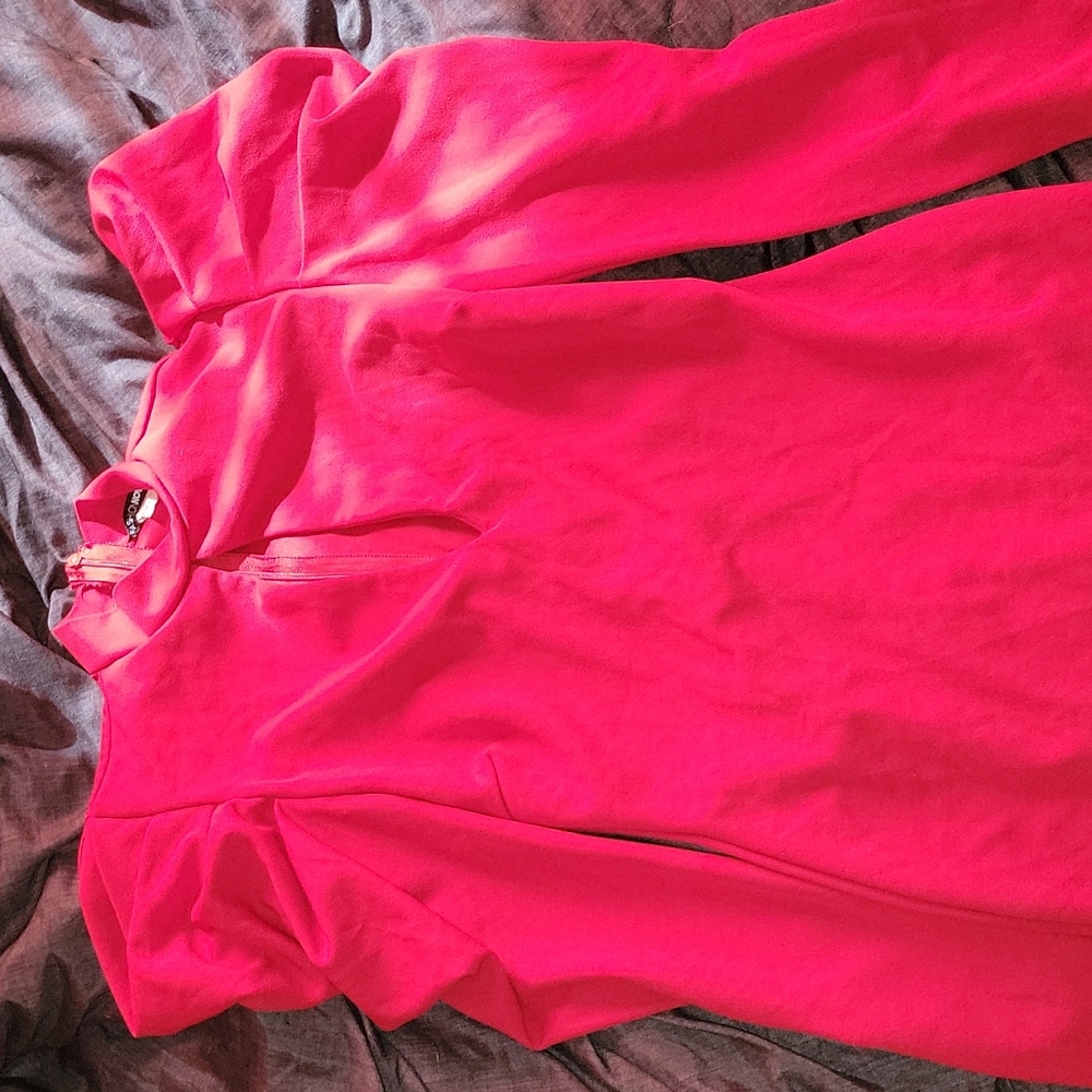 Red used dress